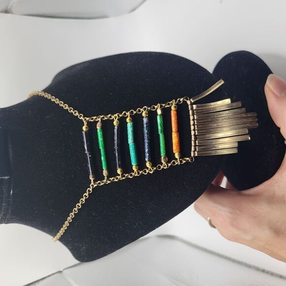 Multicolor Beaded Chain Necklace - Picture 6 of 7